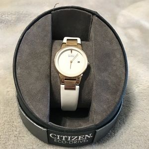 White and Gold Citizen Watch